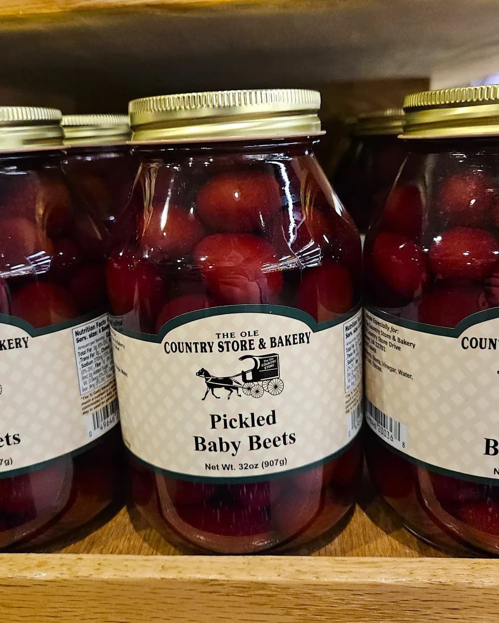 Jars of Ole Country Store pickled baby beets