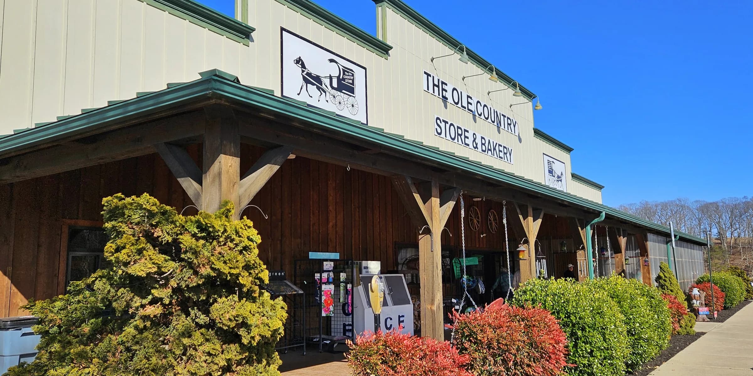 The Ole Country Store & Bakery storefront on a clear day